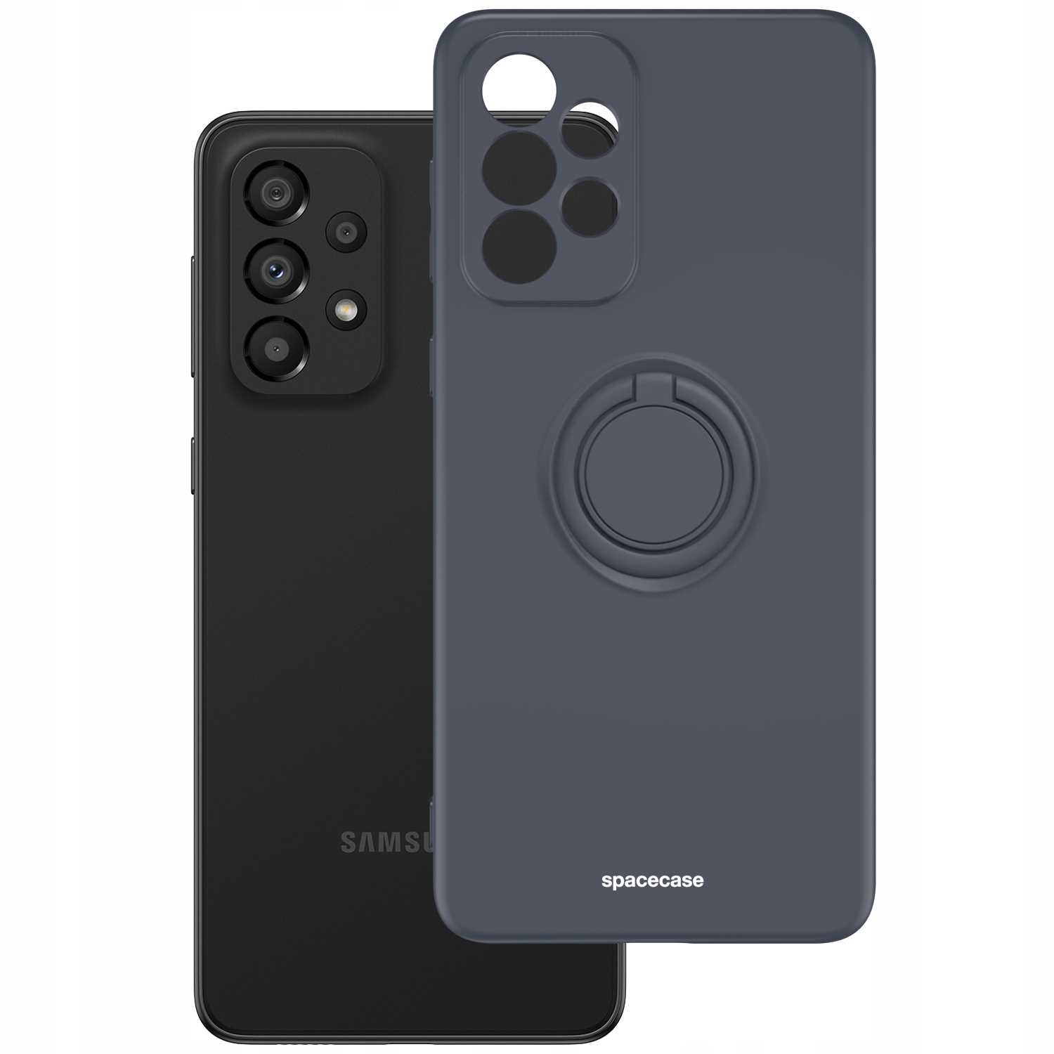 Spacecase Silicone Ring Galaxy A33 5G Black