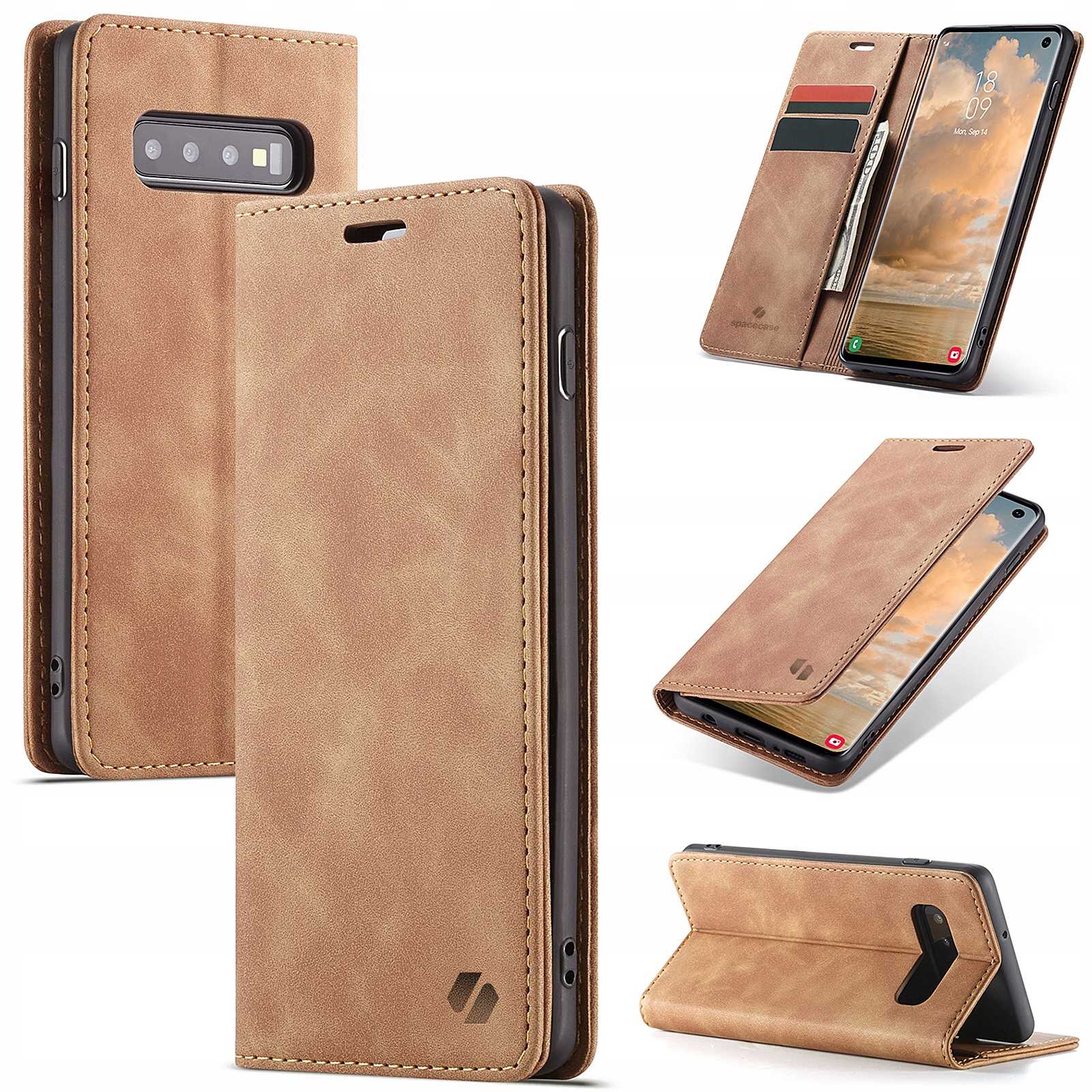 Spacecase Wallet Galaxy S10 Light Brown