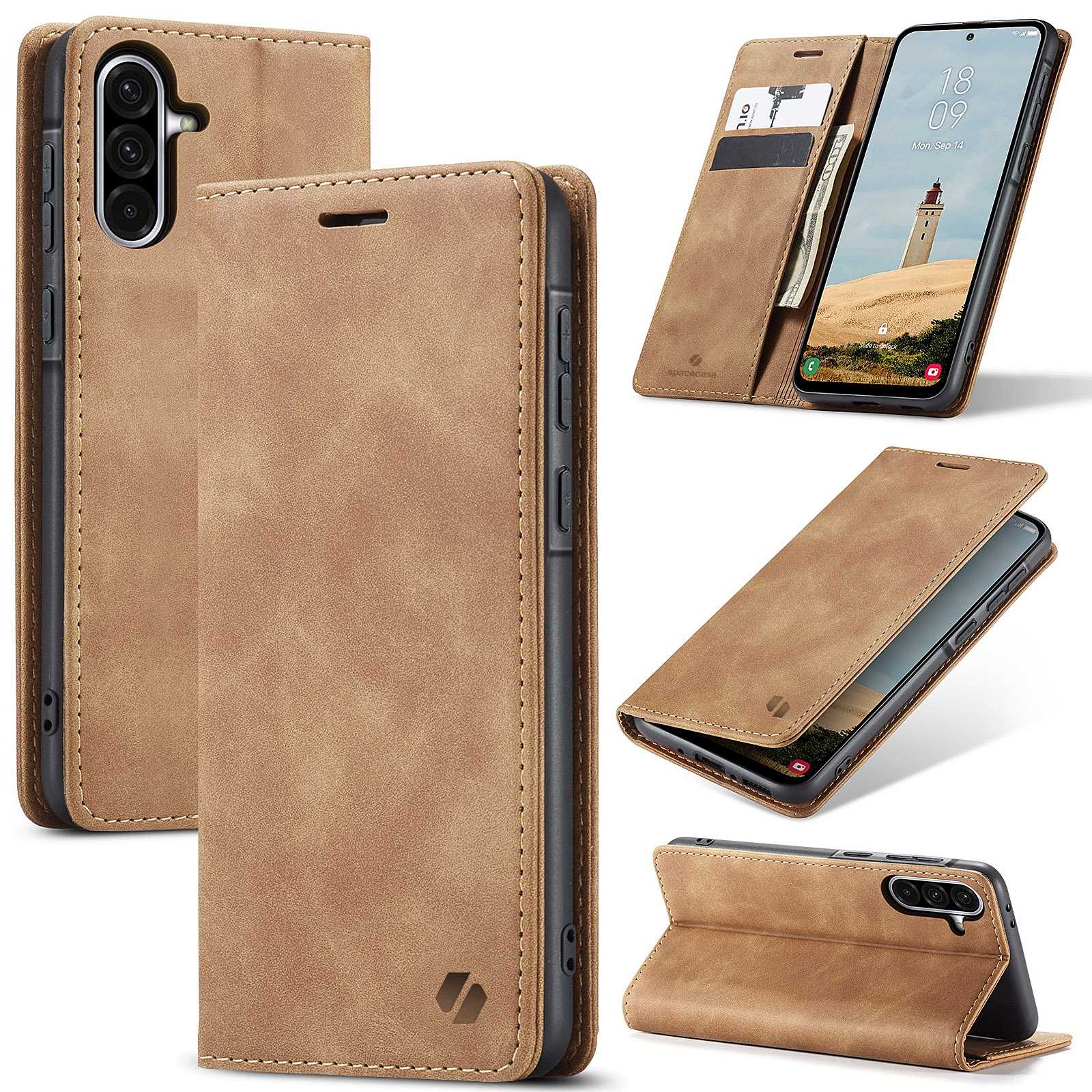 Spacecase Wallet Galaxy A56 Light Brown