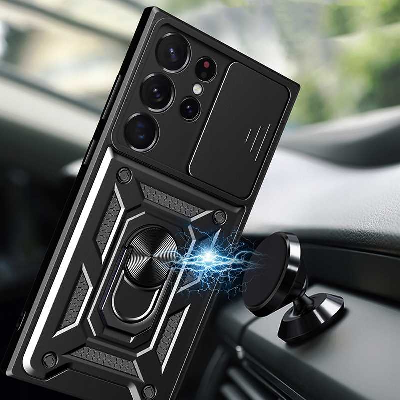 Spacecase Camring Galaxy S23 Ultra black