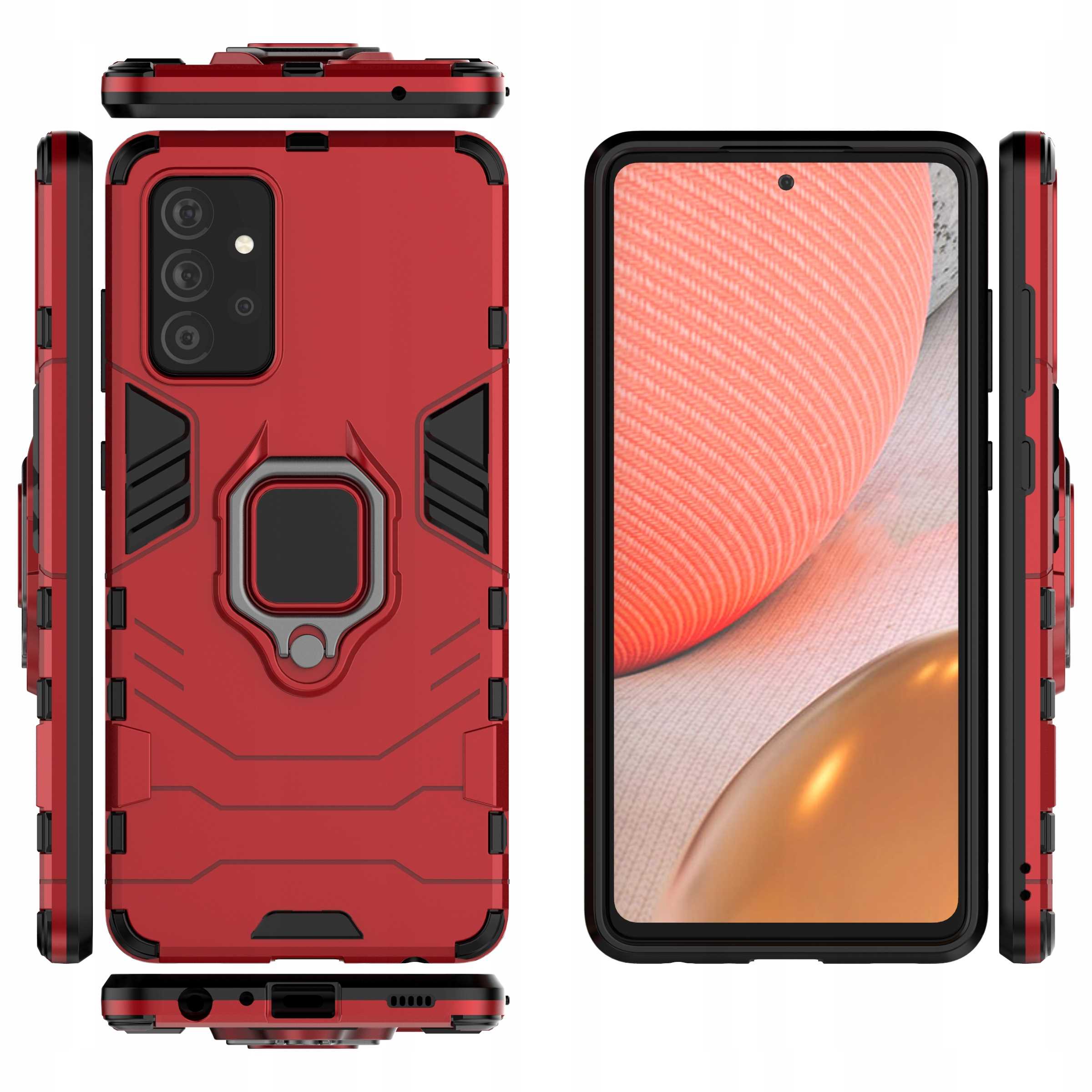 Spacecase X-Ring Galaxy A72 5G czerwony