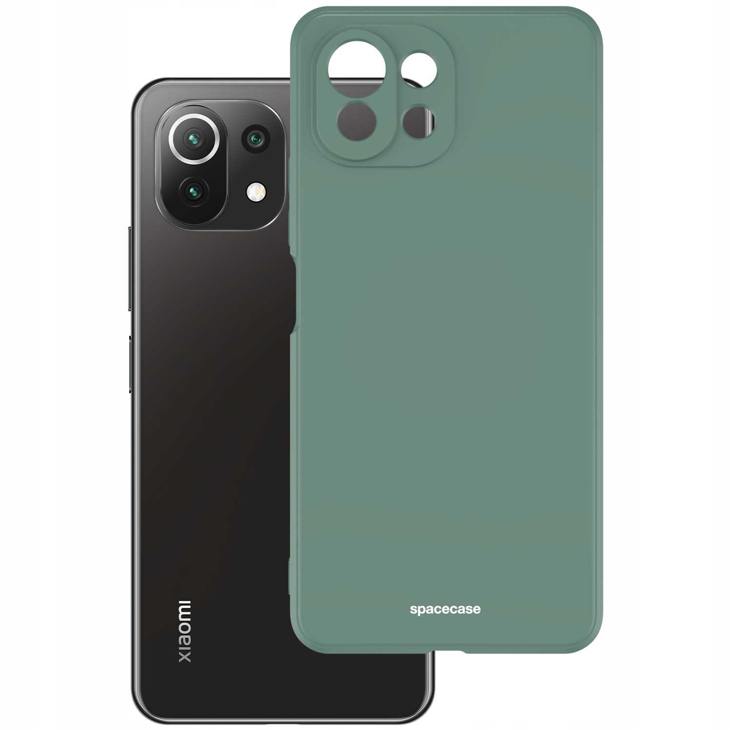 Spacecase Silicone Case Xiaomi Mi 11 Lite Dark Green
