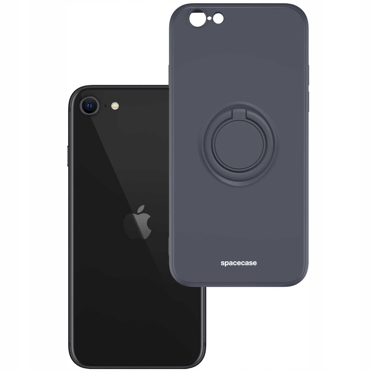 Spacecase Silicone Ring iPhone 7/8/SE black