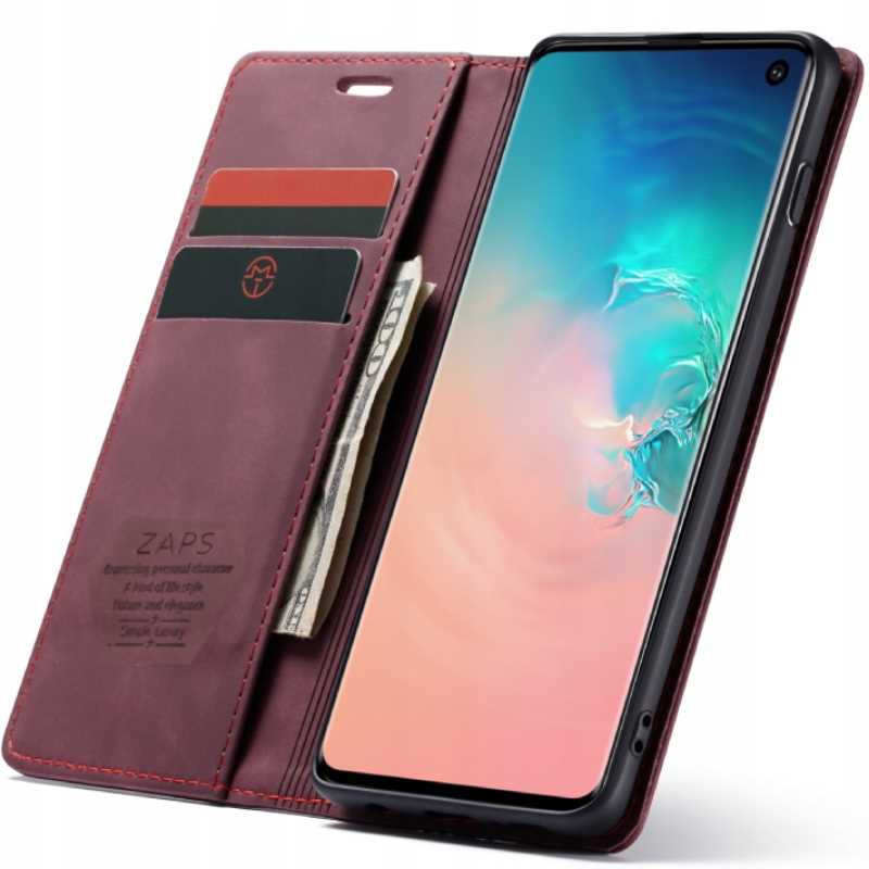Spacecase Wallet Galaxy S10E Wiśniowy