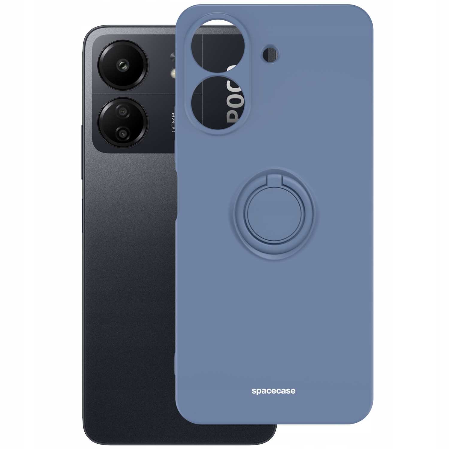 Spacecase Silicone Ring Redmi 13C 4G / Poco C65 Blue