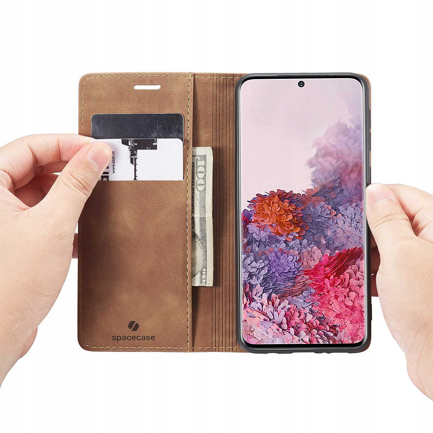 Spacecase Wallet Galaxy S20+ light brown