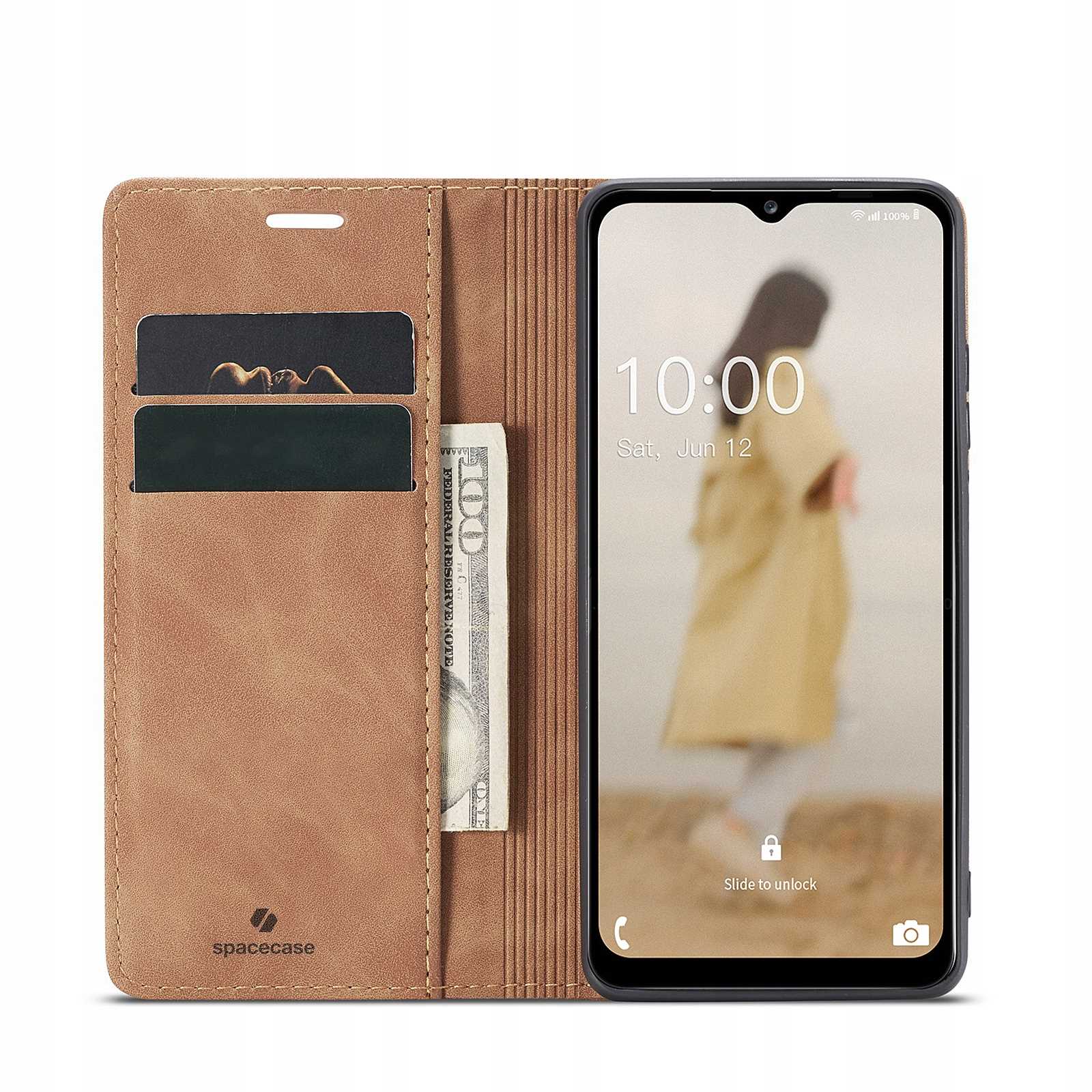 Spacecase Wallet Galaxy A14 5G Light Brown