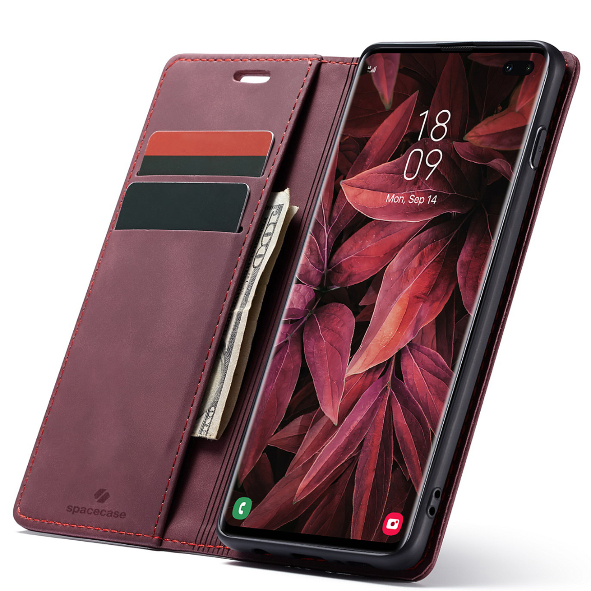 Spacecase Wallet Galaxy S10+ red