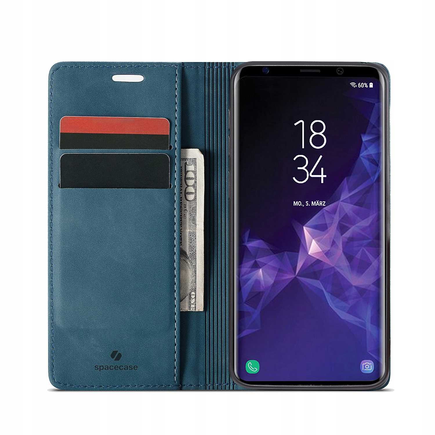 Spacecase Wallet Galaxy S9 blue