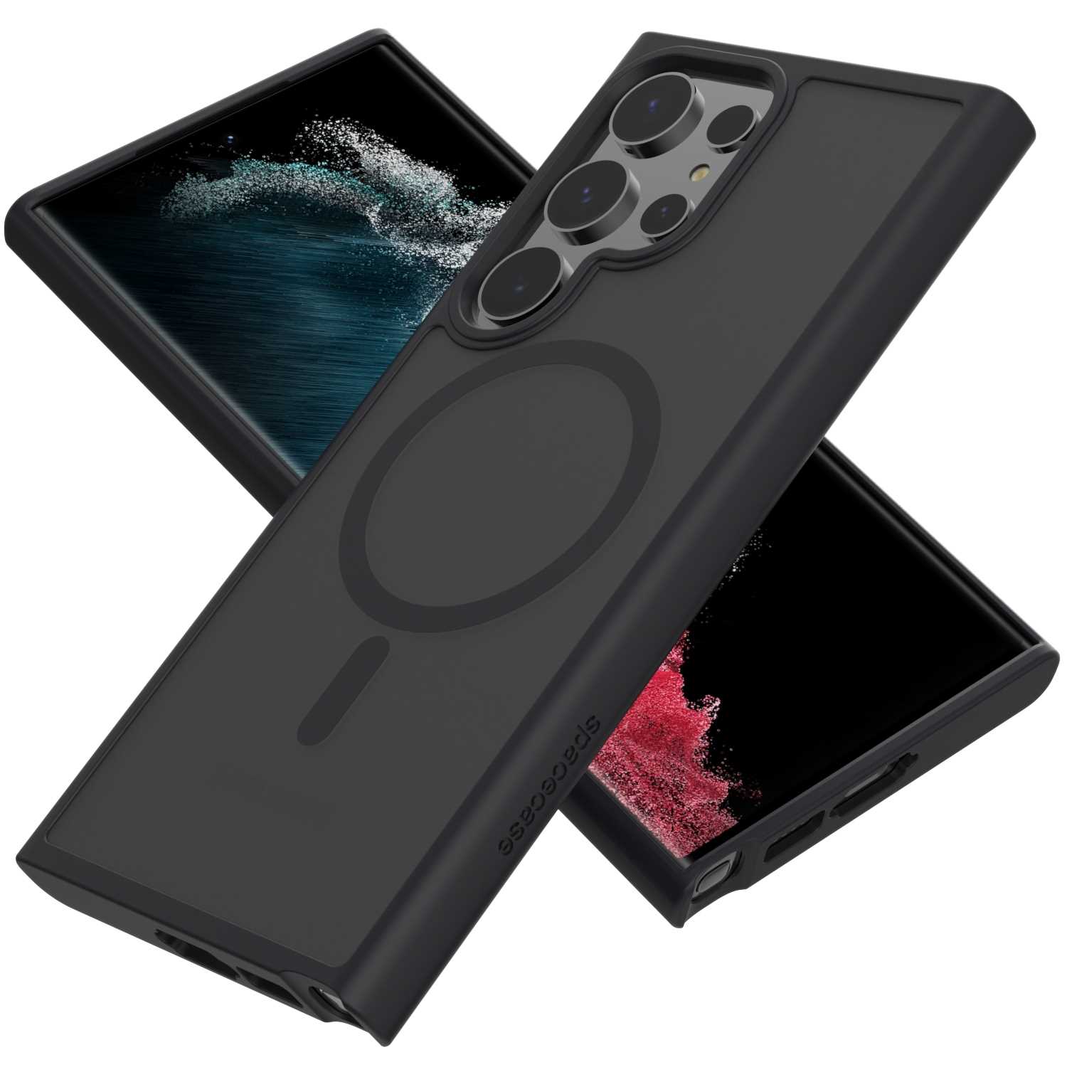 Spacecase Hybrid Mag Galaxy S22 Ultra black