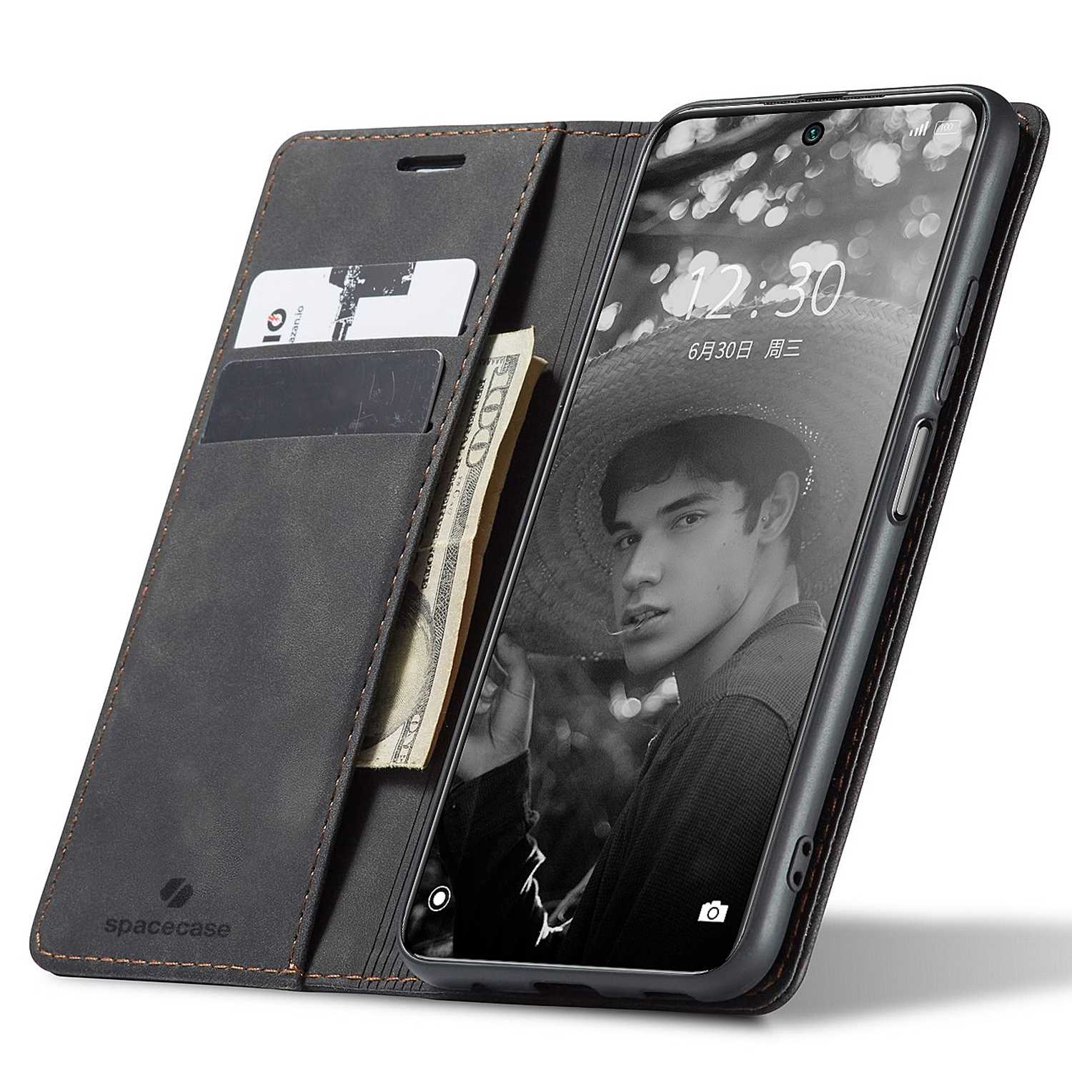 Spacecase Wallet Redmi Note 10 Pro Black