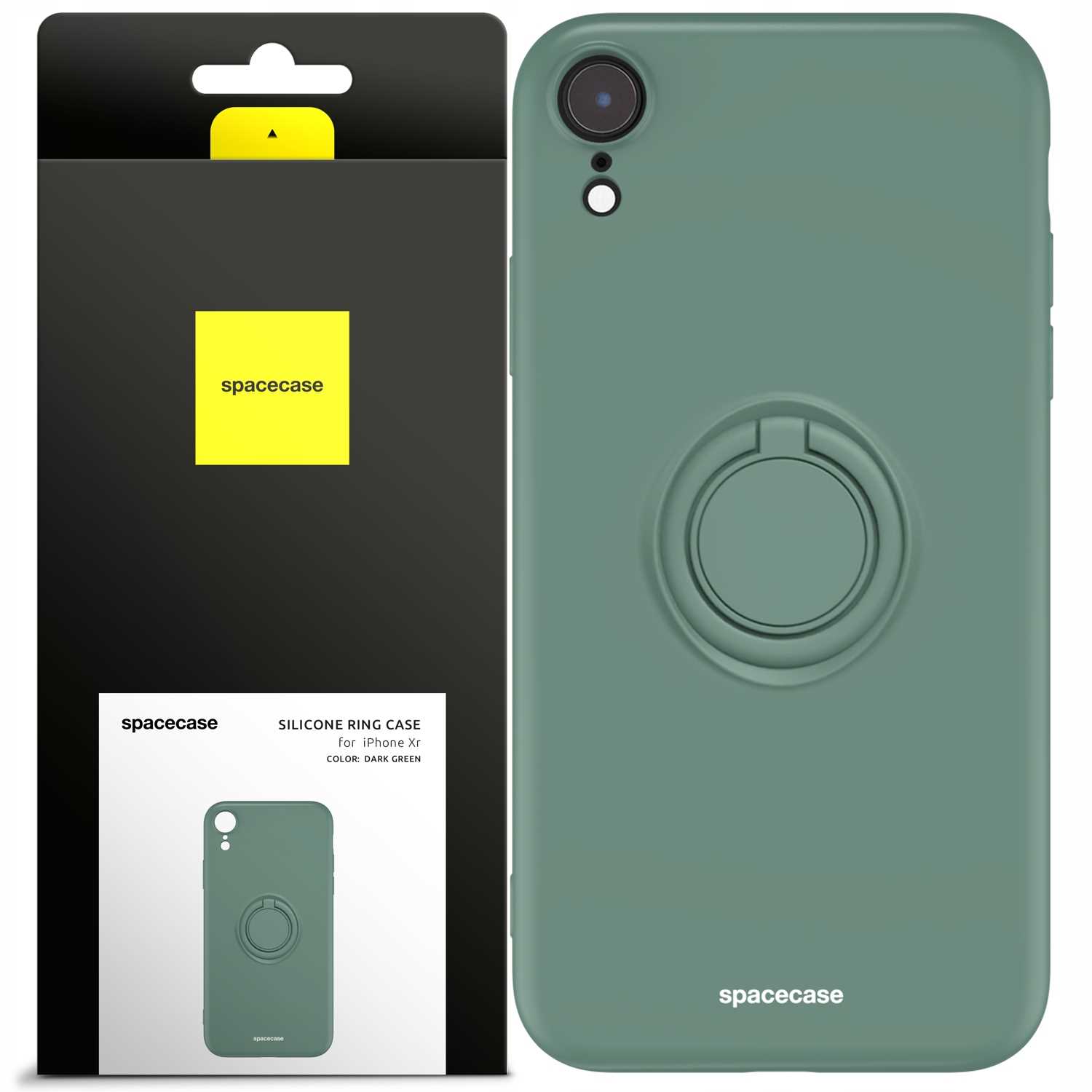 Spacecase Silicone Ring iPhone Xr dark green