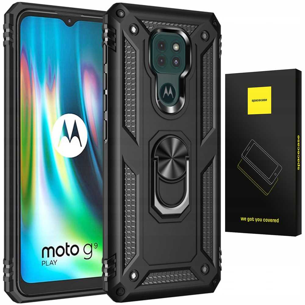 Spacecase Ring NX Moto G9 Play/E7 Plus czarny