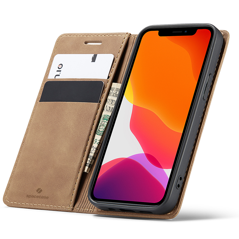 Spacecase Wallet iPhone 12/12 Pro light brown