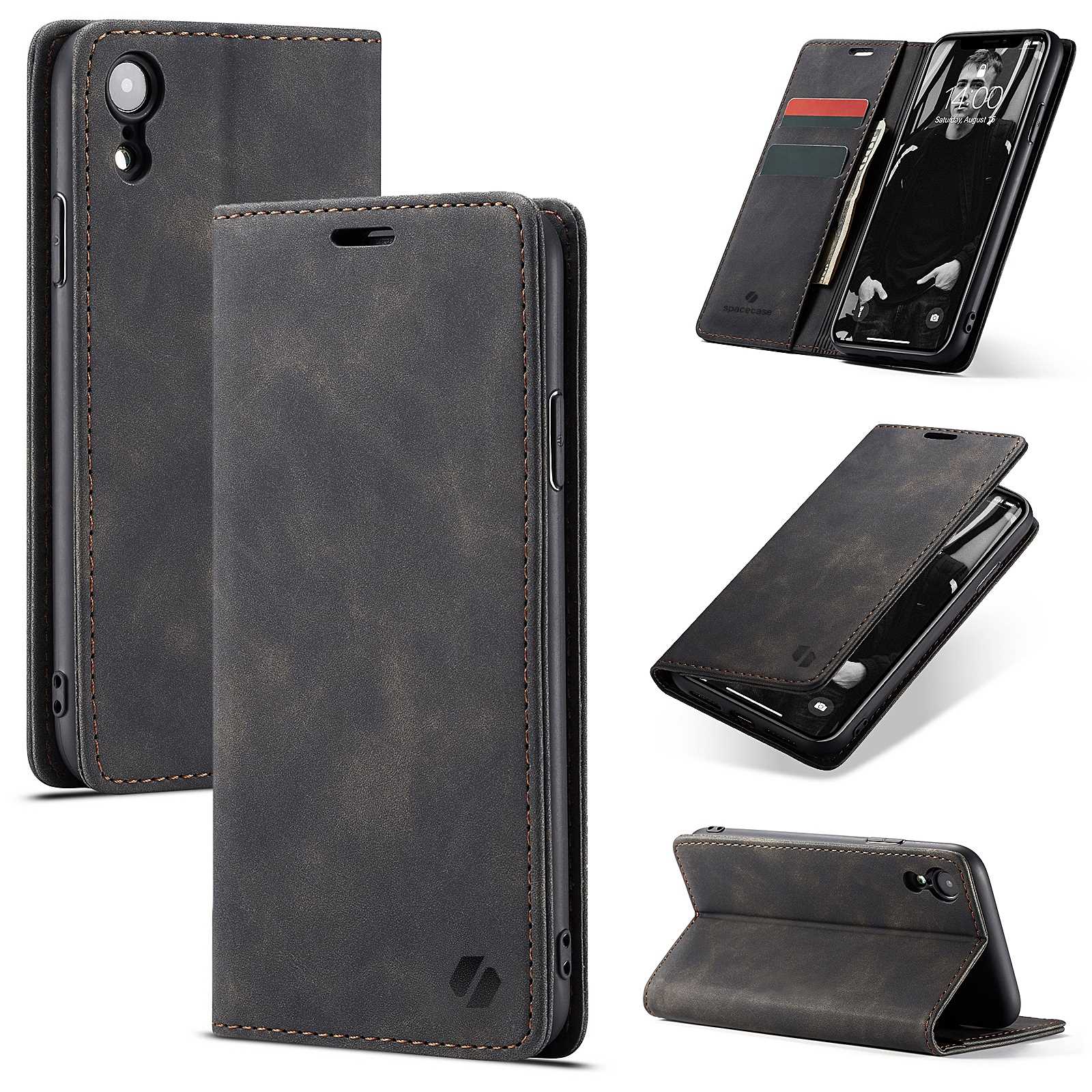 Spacecase Wallet iPhone Xr black