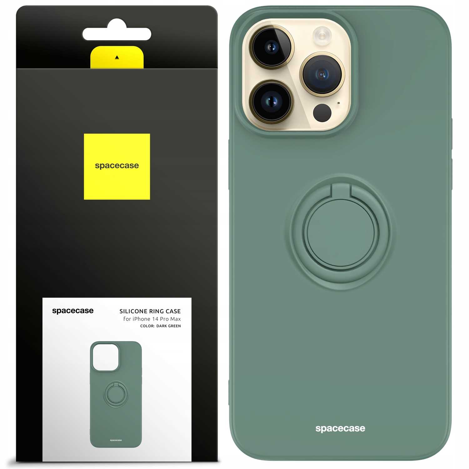 Spacecase Silicone Ring iPhone 14 Pro Max dark green