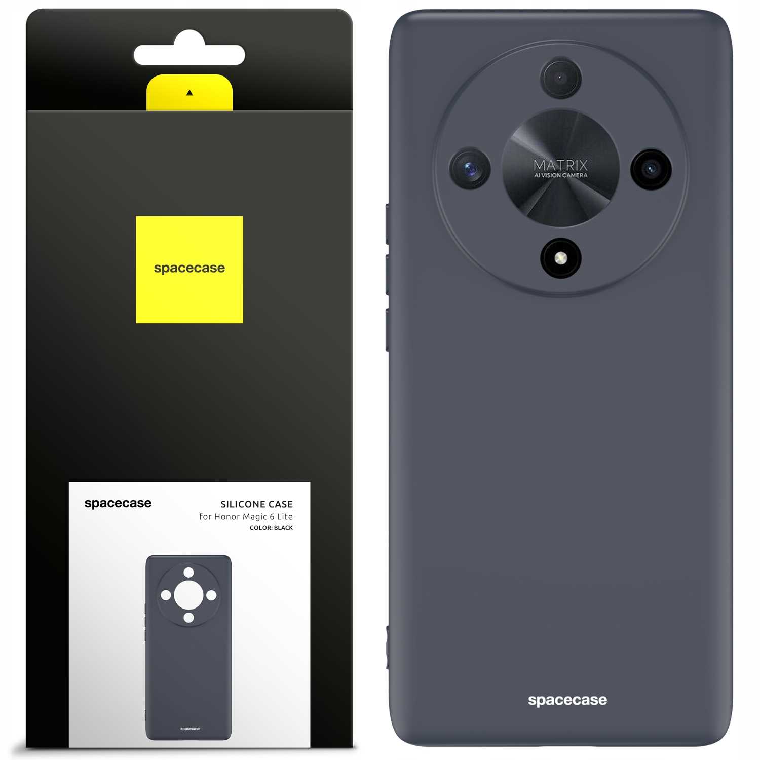 Spacecase Silicone Case Honor Magic 6 Lite Black