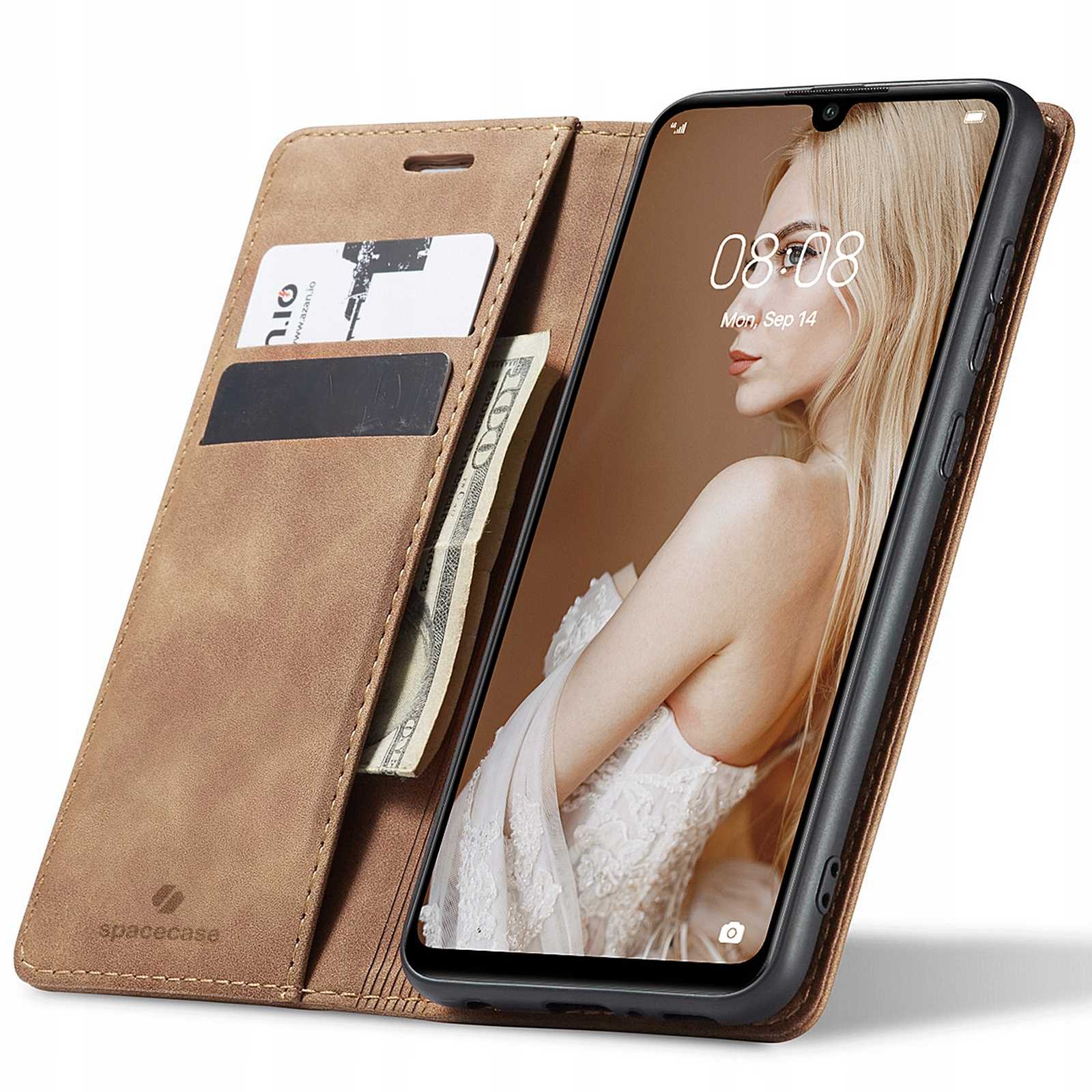 Spacecase Wallet Huawei P30 Lite Light Brown