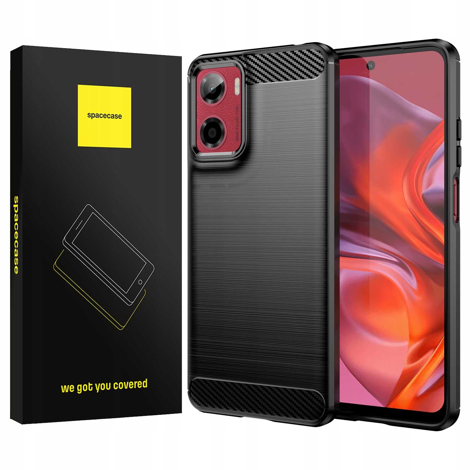 Spacecase Carbon Moto G05/E15 Black