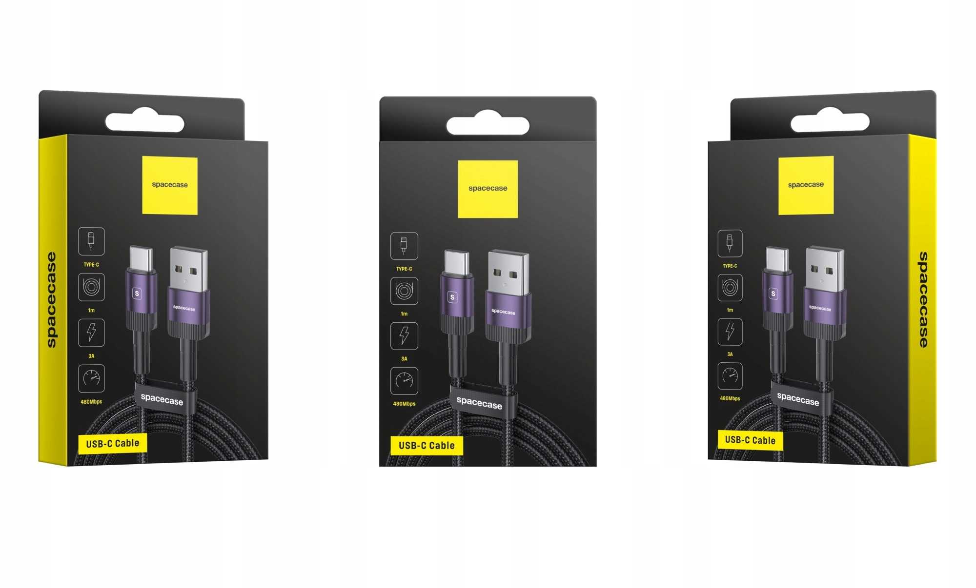 Spacecase Usb-C Cable 1M 3A Purple