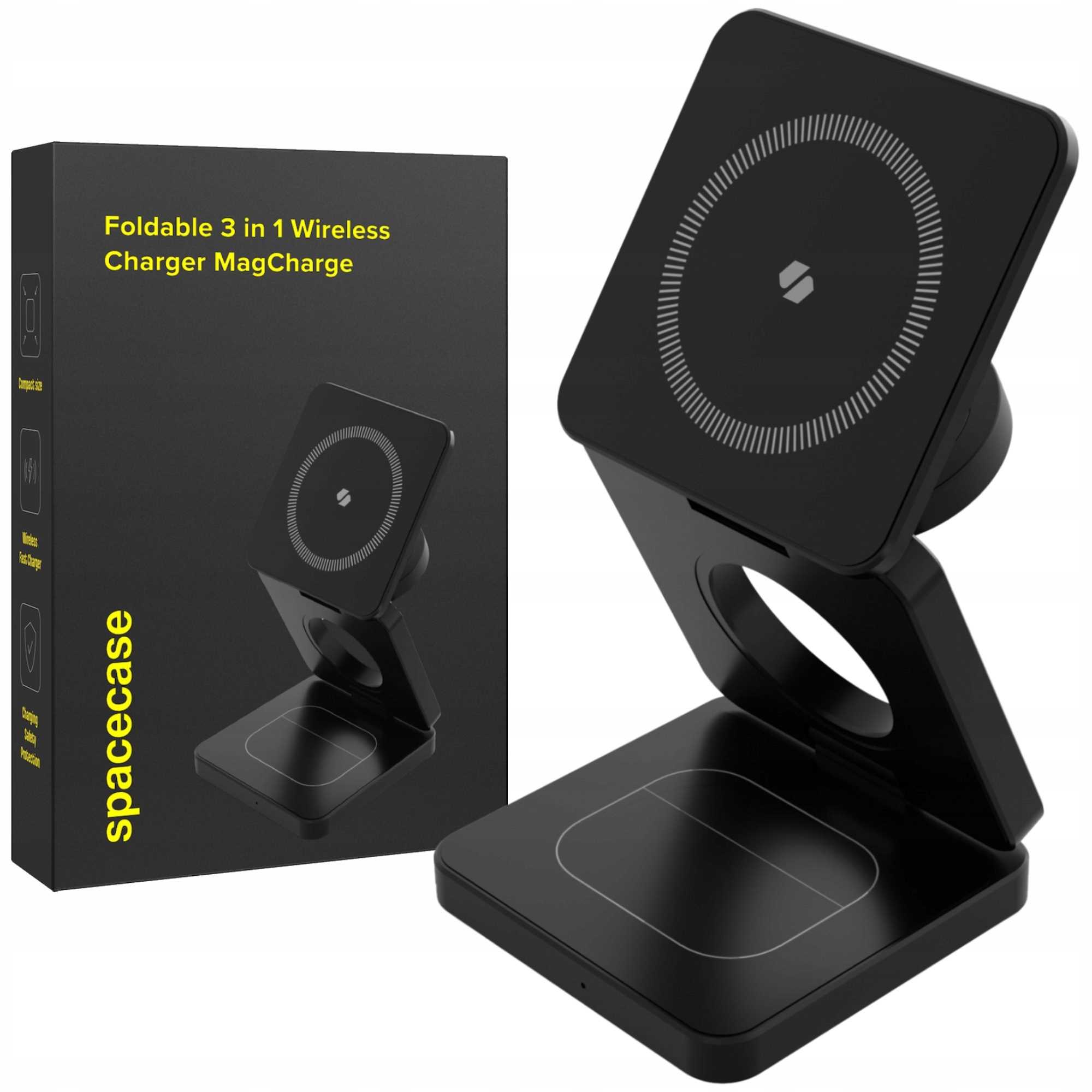Spacecase 3in1 Wireless Charger MagCharge WM4B black