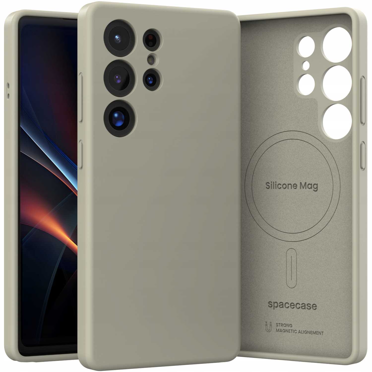 Spacecase Silicone Mag Galaxy S25 Ultra beige