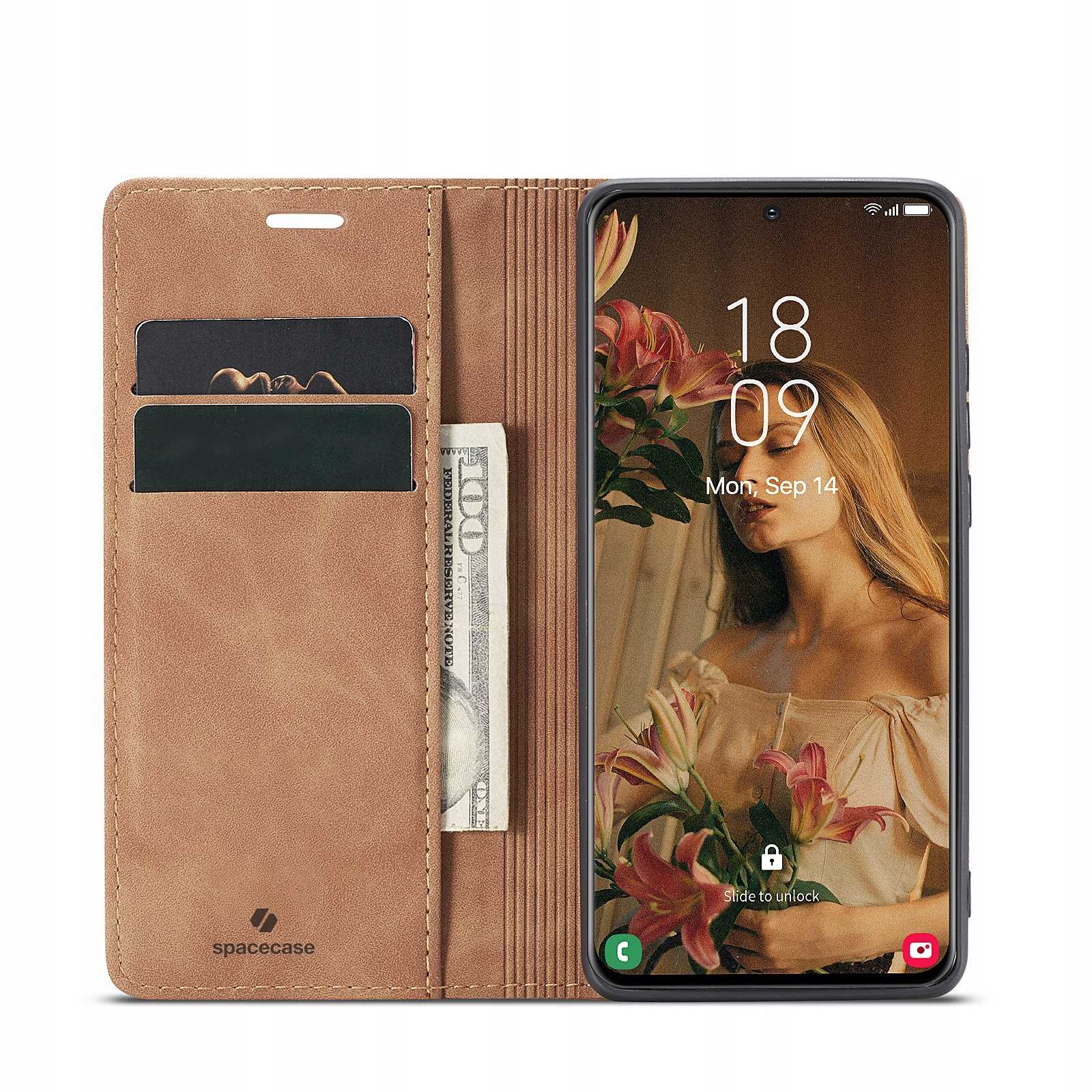 Spacecase Wallet Galaxy S21 Light Brown