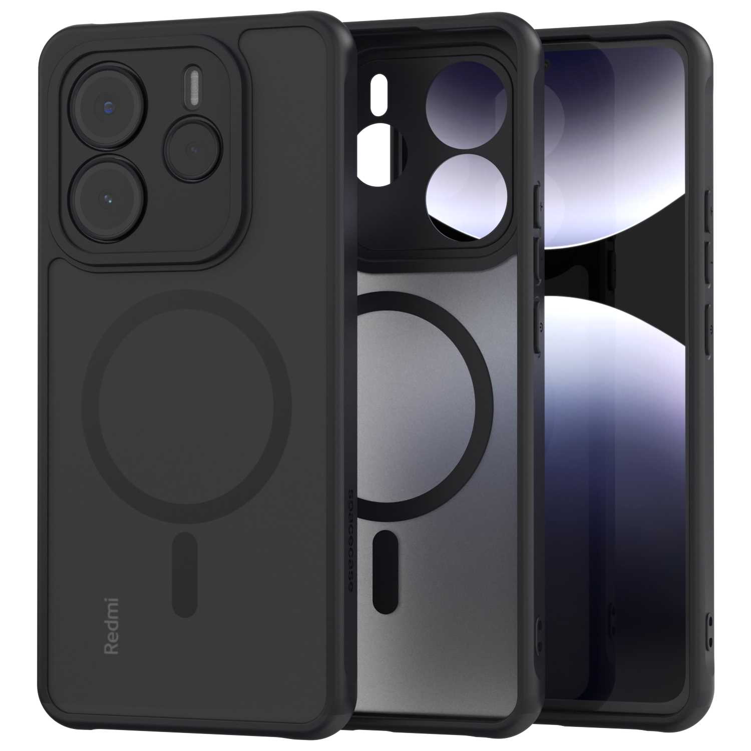 Spacecase Hybrid Mag Xiaomi Redmi Note 14 5G Black