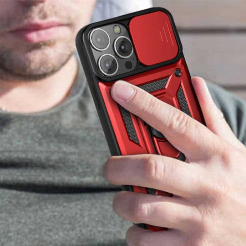 Spacecase Camring iPhone 14 Pro red