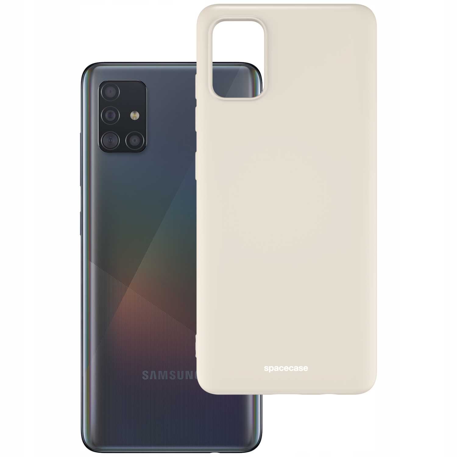 Spacecase Silicone Case Galaxy A71 bone