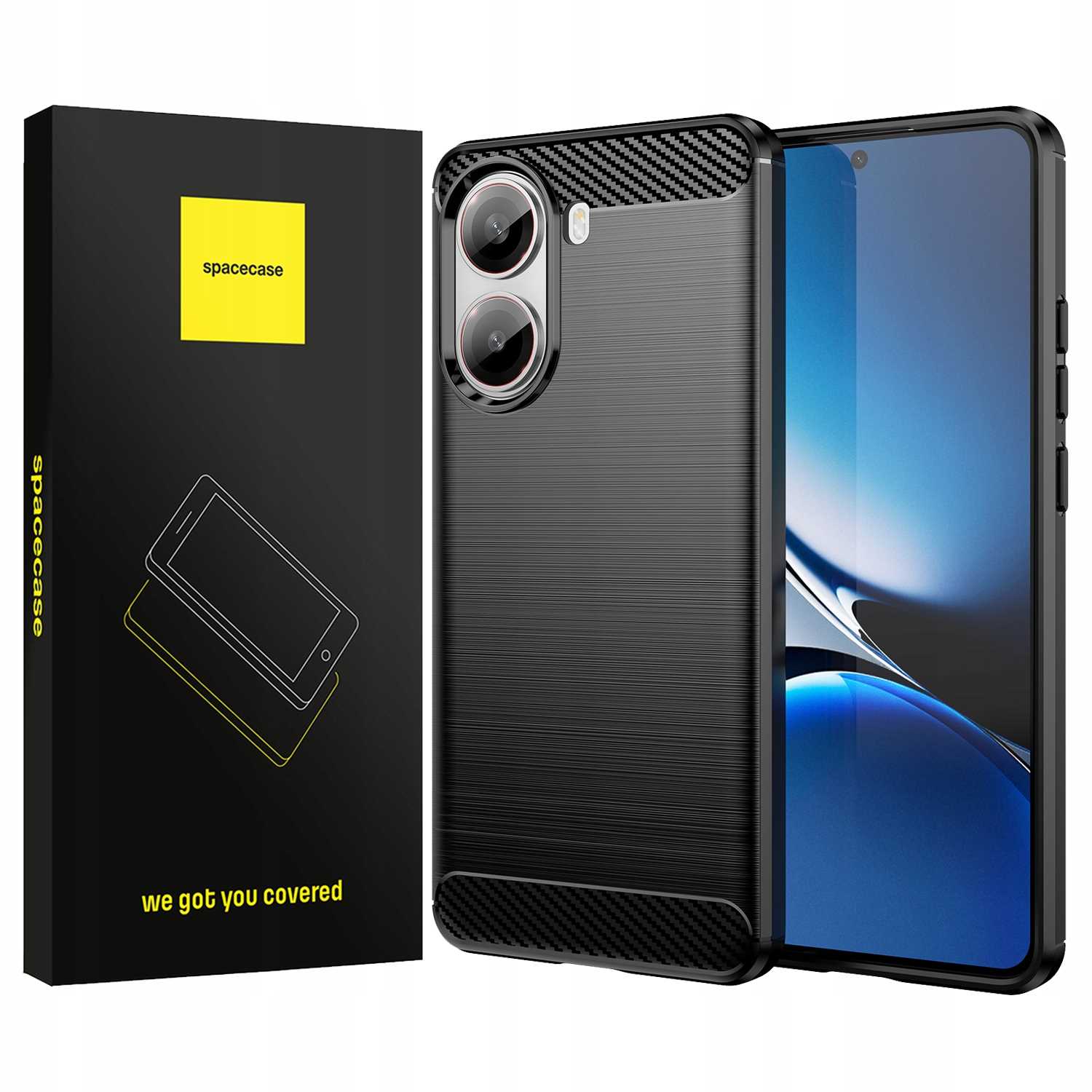 Spacecase Carbon Poco X7 Pro 5G black