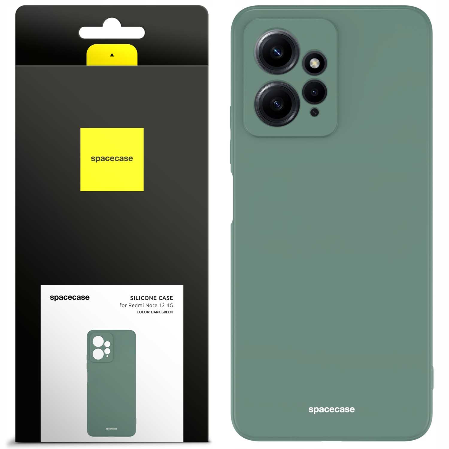 Spacecase Silicone Case Redmi Note 12 4G dark green