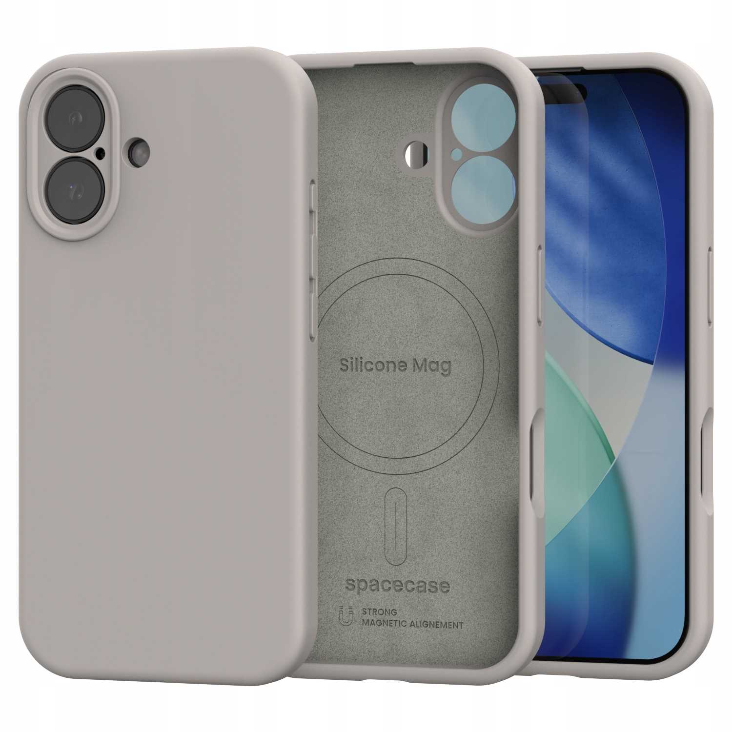 Spacecase Silicone Mag Iphone 17 Stone