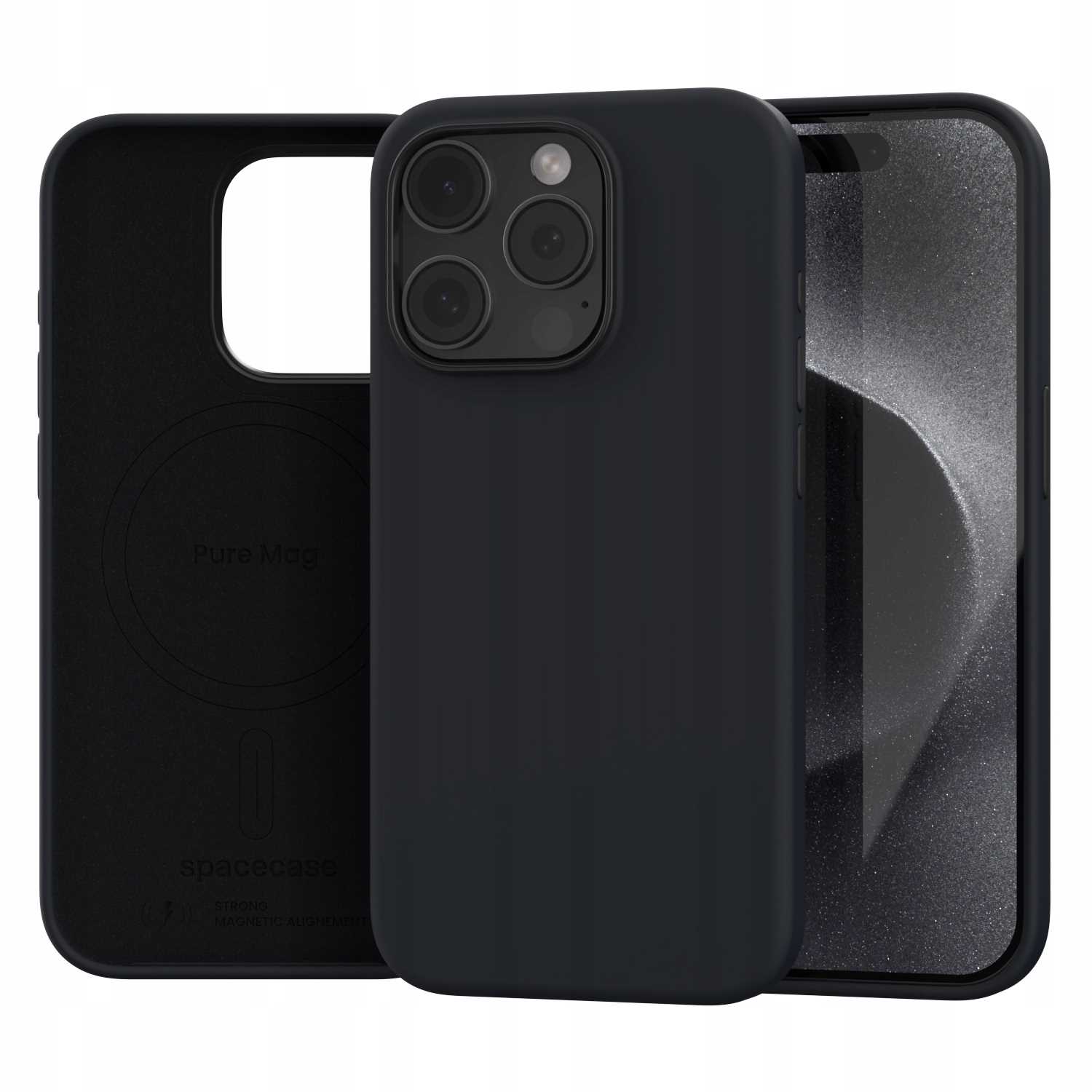 Spacecase Pure Mag Iphone 15 Pro Black