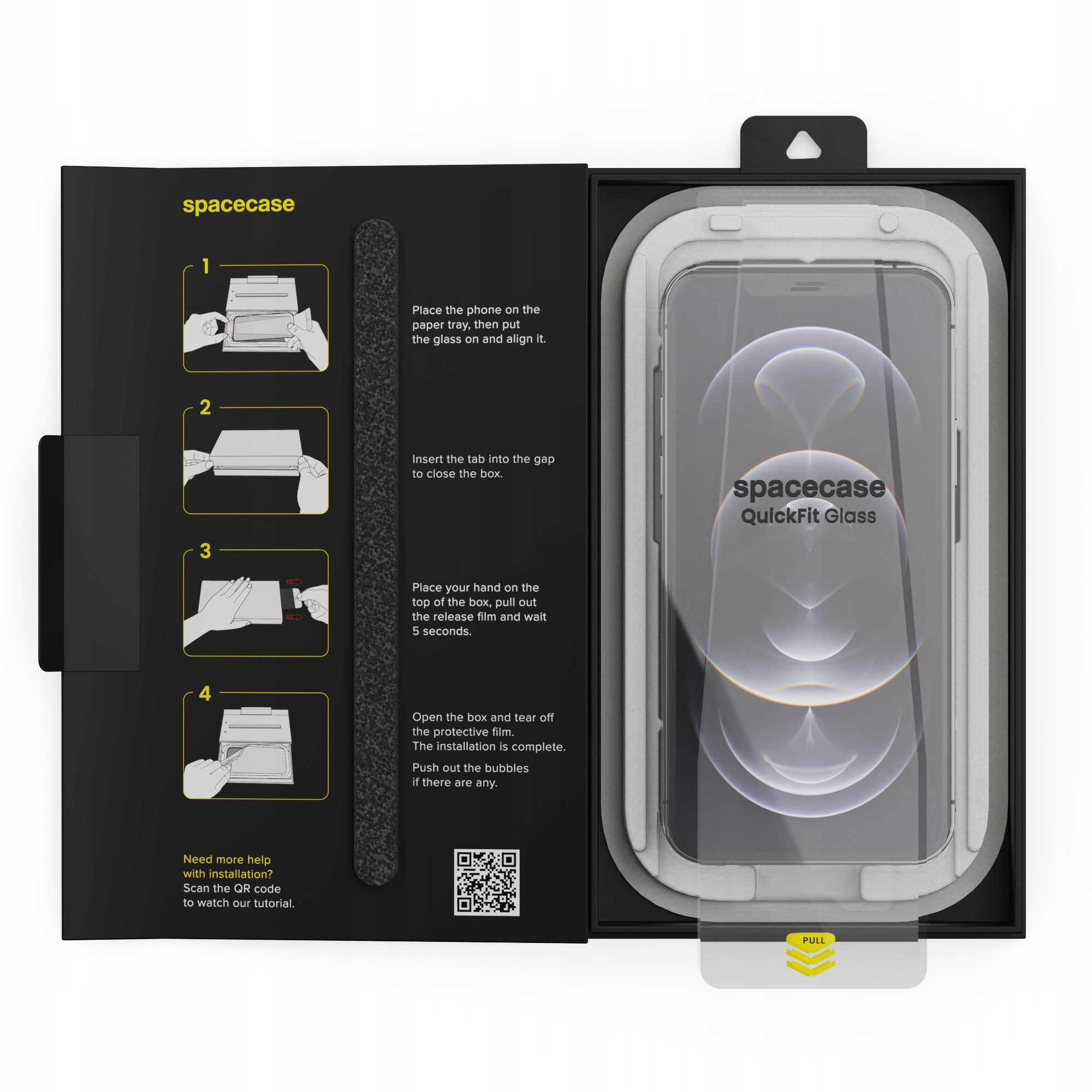 Spacecase QuickFit Glass iPhone 12/12 Pro