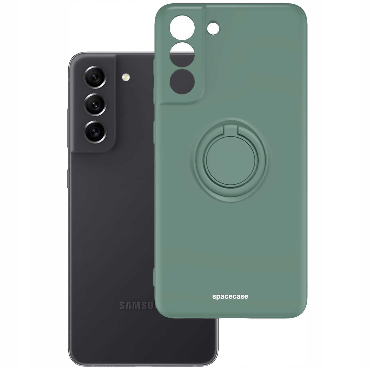 Spacecase Silicone Ring Galaxy S21 Fe Dark Green