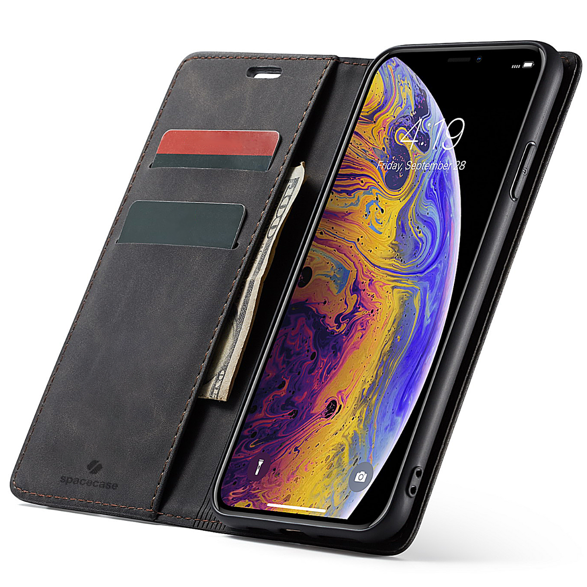 Spacecase Wallet iPhone Xs Max black