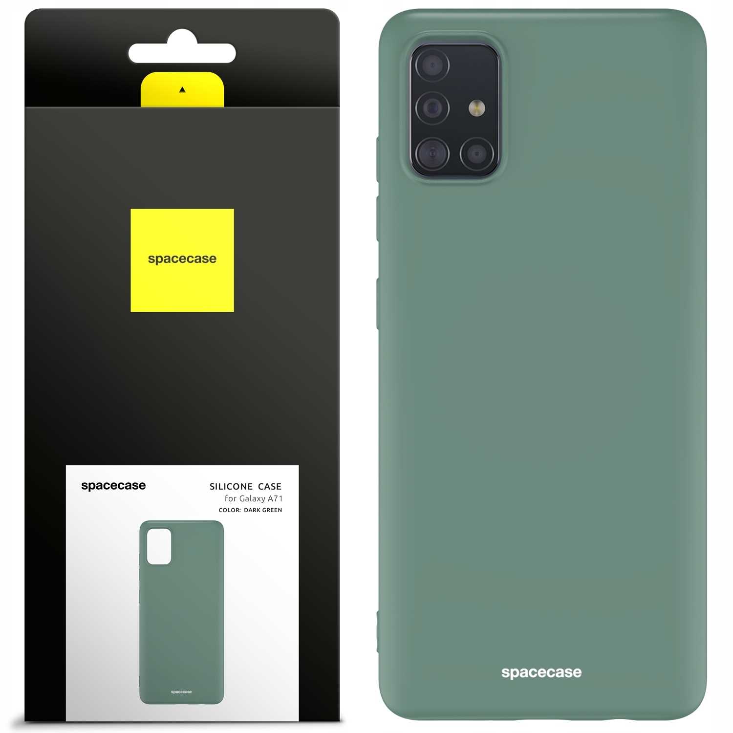 Spacecase Silicone Case Galaxy A71 Dark Green