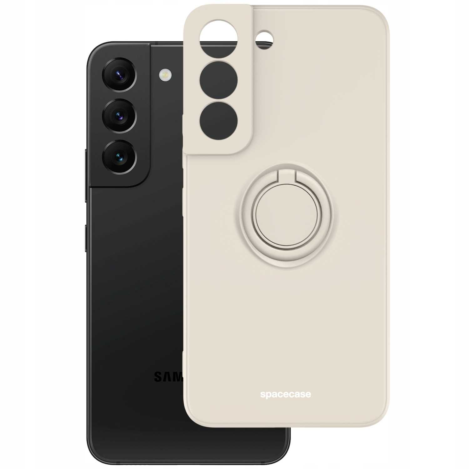 Spacecase Silicone Ring Galaxy S22 Bone