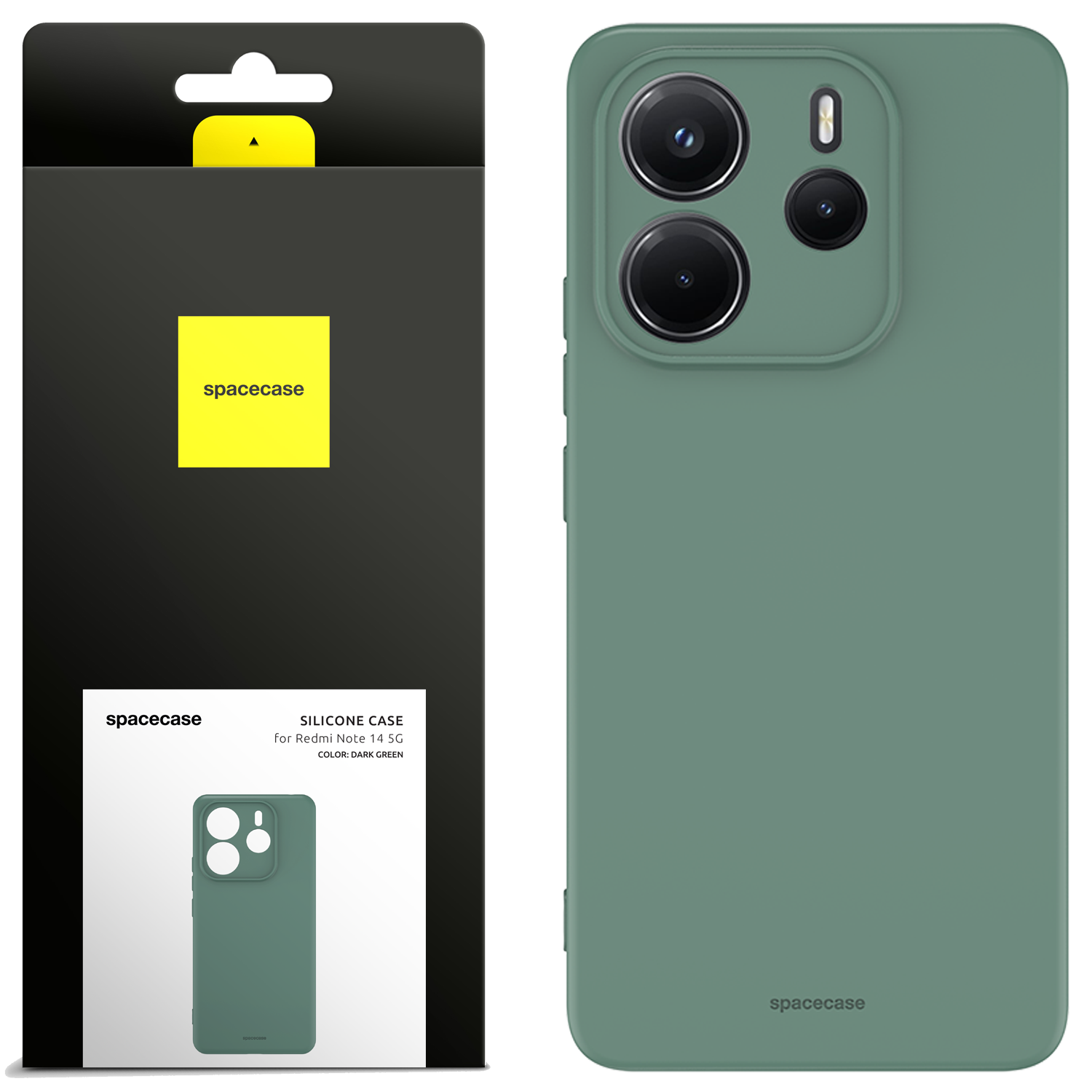 Spacecase Silicone Case 3.0 Redmi Note 14 4G dark green