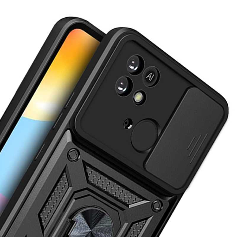Spacecase Camring Redmi 10C/Poco C40 Black