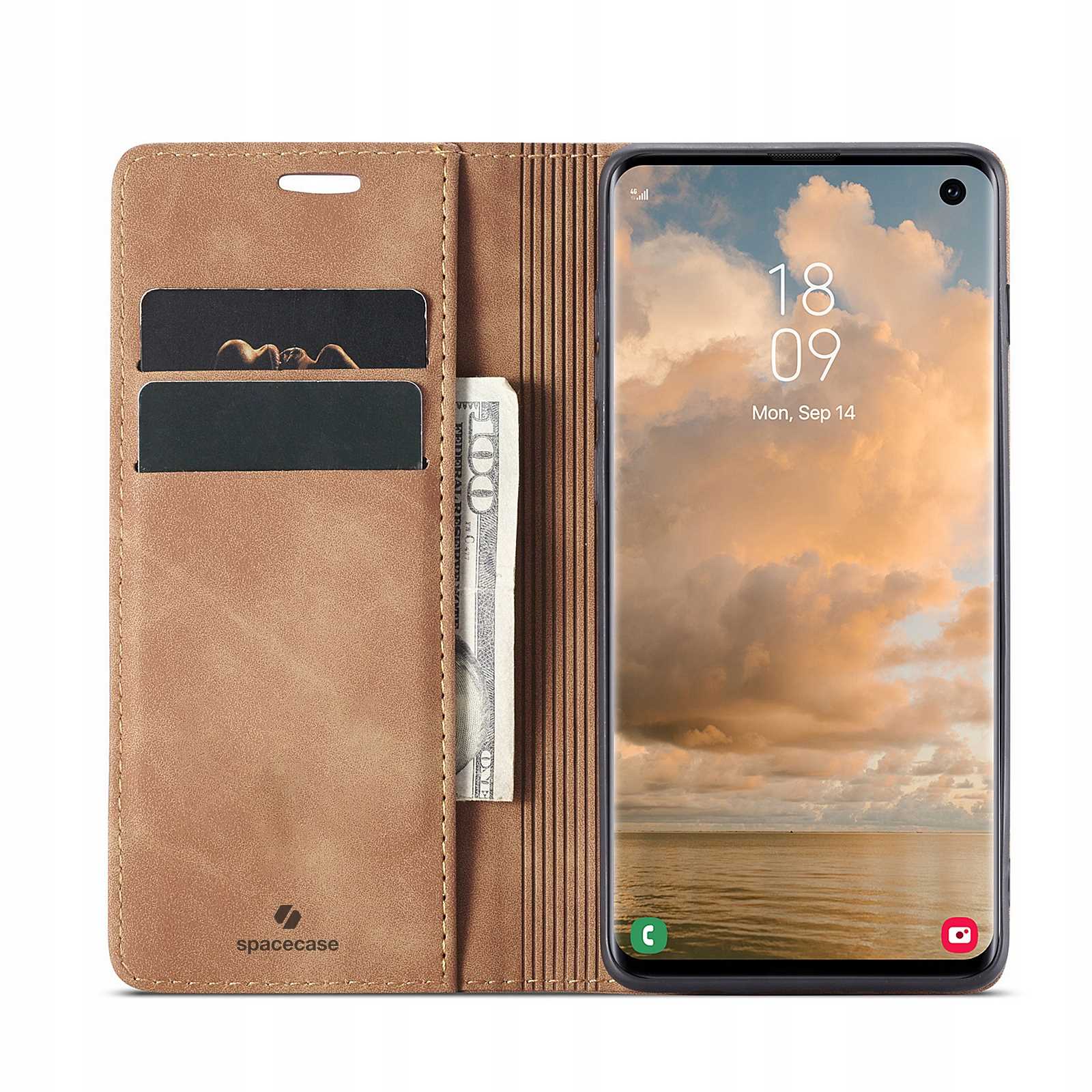 Spacecase Wallet Galaxy S10 Light Brown