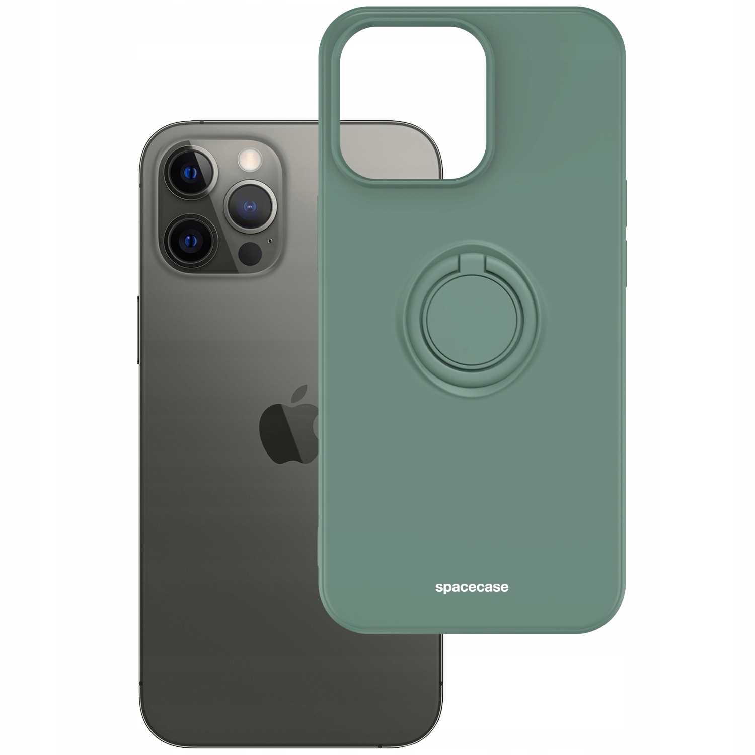 Spacecase Silicone Ring Iphone 13 Pro Dark Green