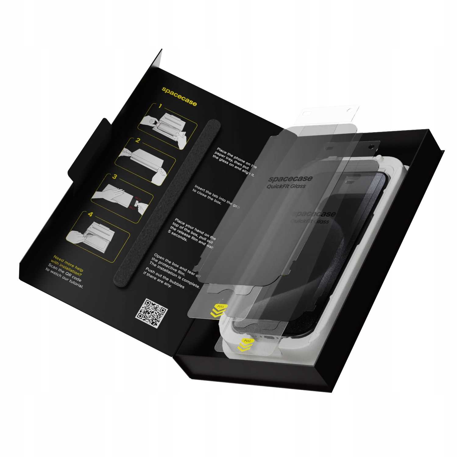 Spacecase QuickFit Privacy Glass iPhone 15 Pro