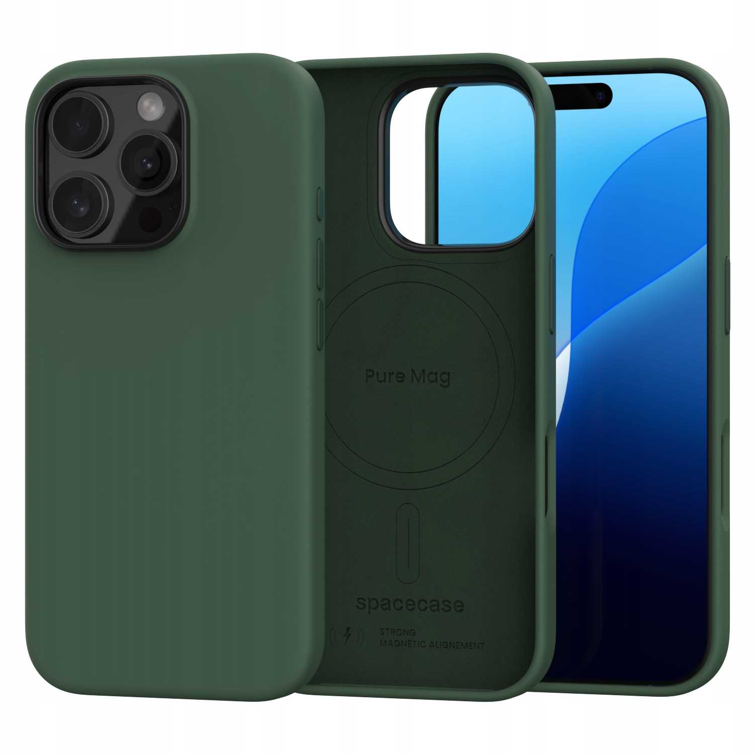 Spacecase Pure Mag iPhone 16 Pro dark green