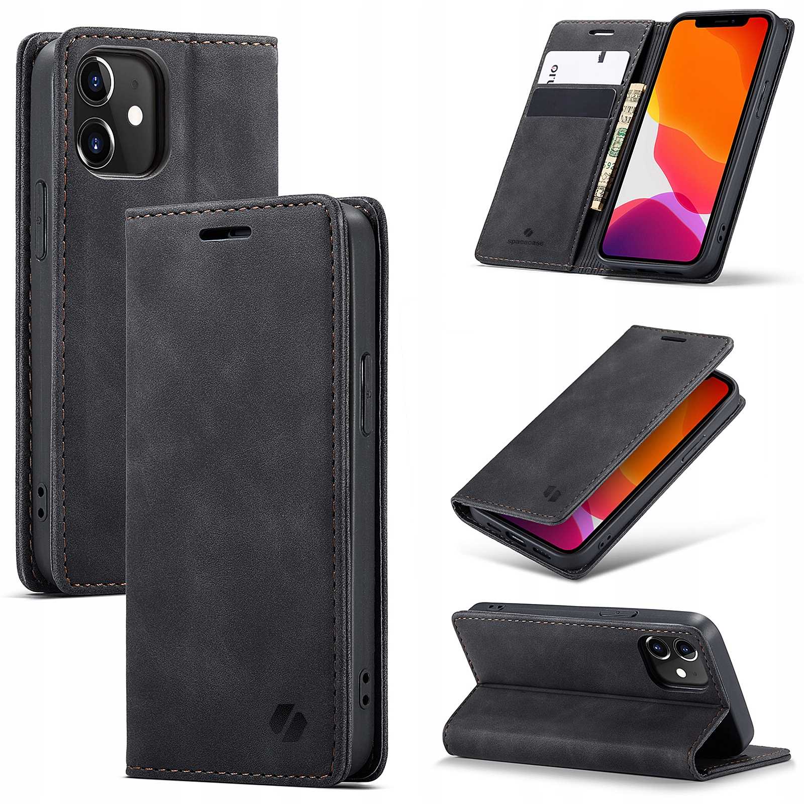 Spacecase Wallet Iphone 12 Mini  Black