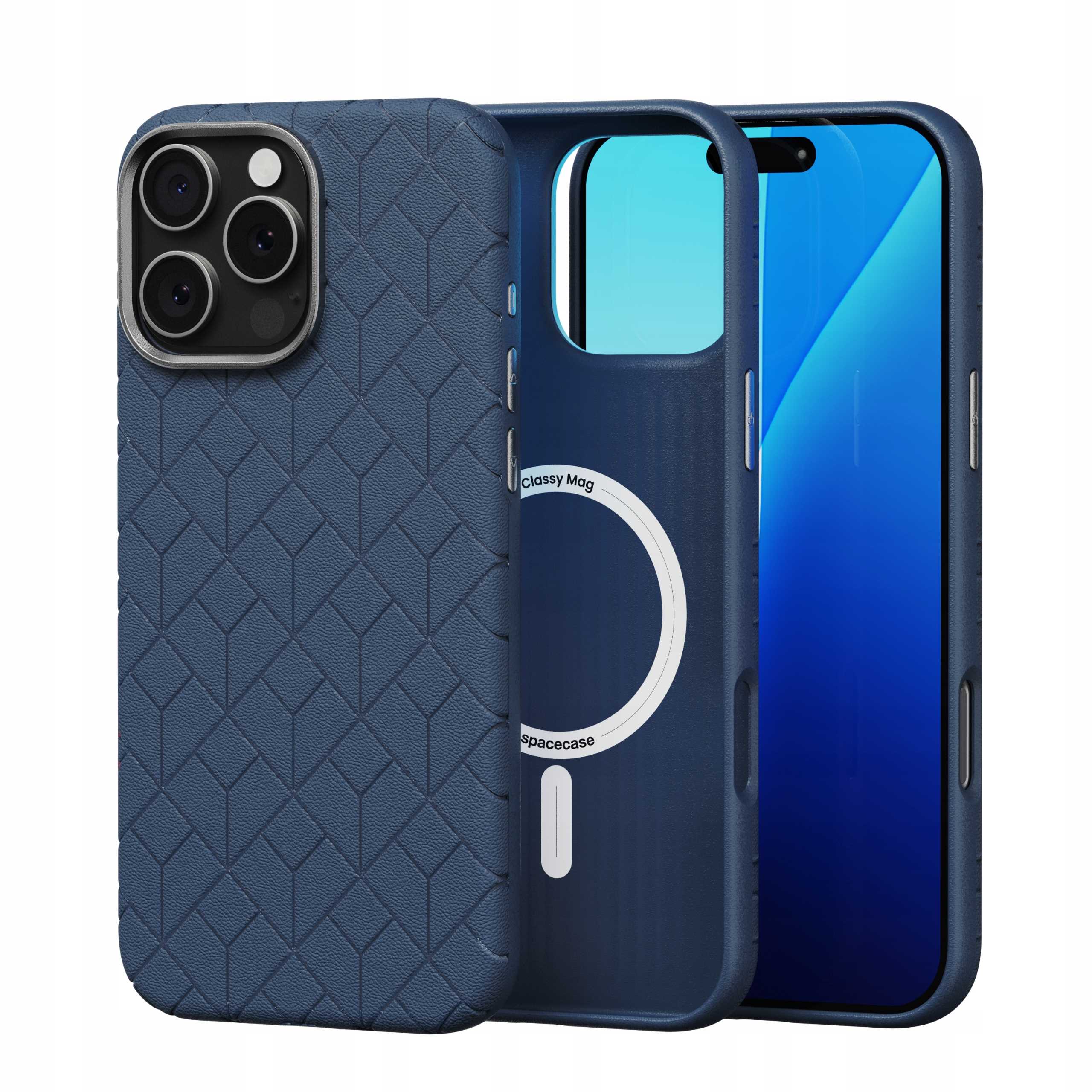 Spacecase Classy Mag iPhone 16 Pro Max dark blue