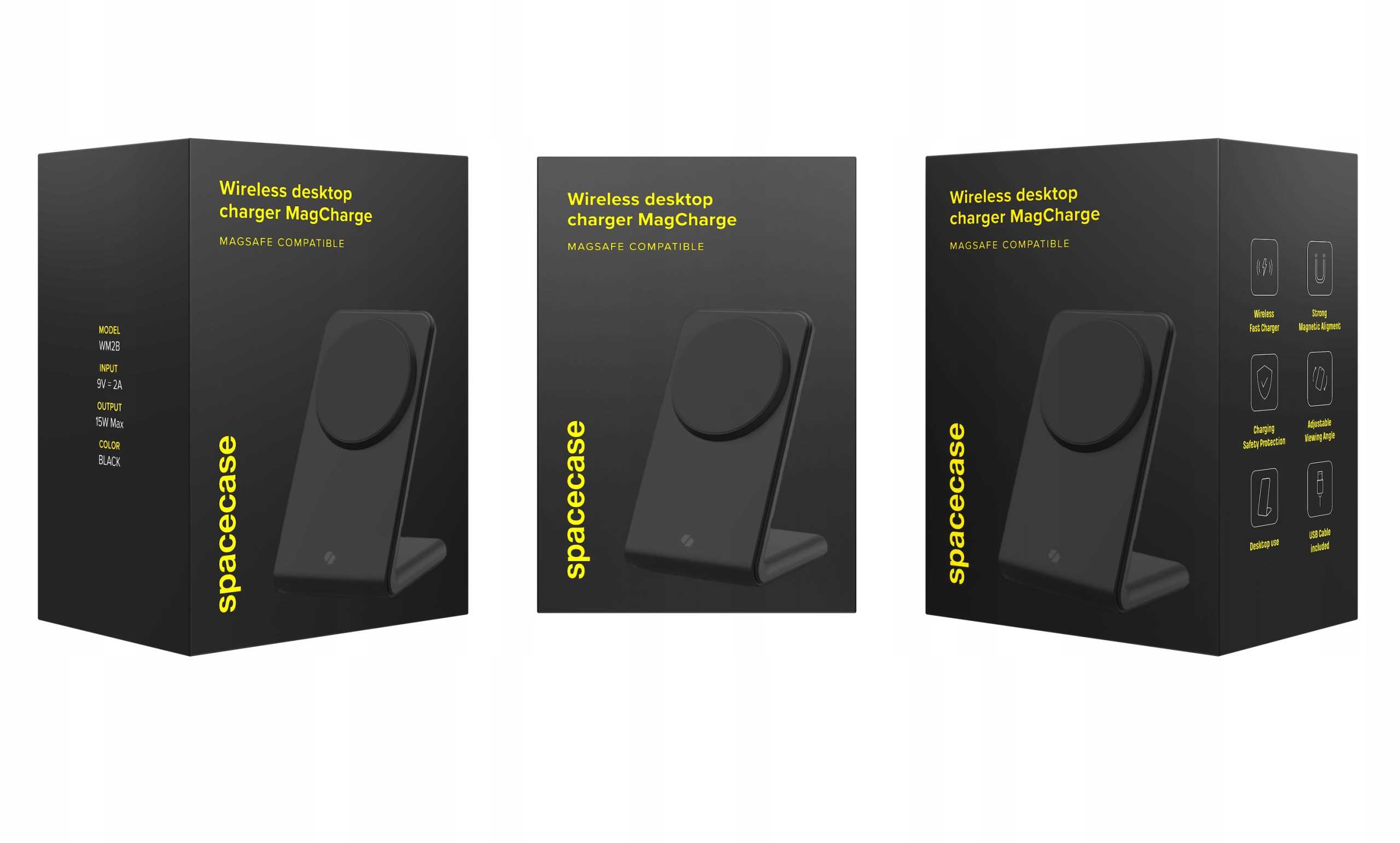 Spacecase Wireless Charger MagCharge WM2B black