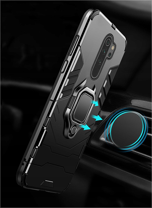 Spacecase X-Ring Redmi Note 8 Pro Czarny