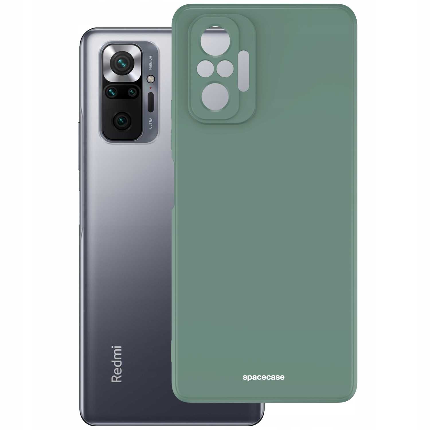 Spacecase Silicone Case Redmi Note 10 Pro dark green